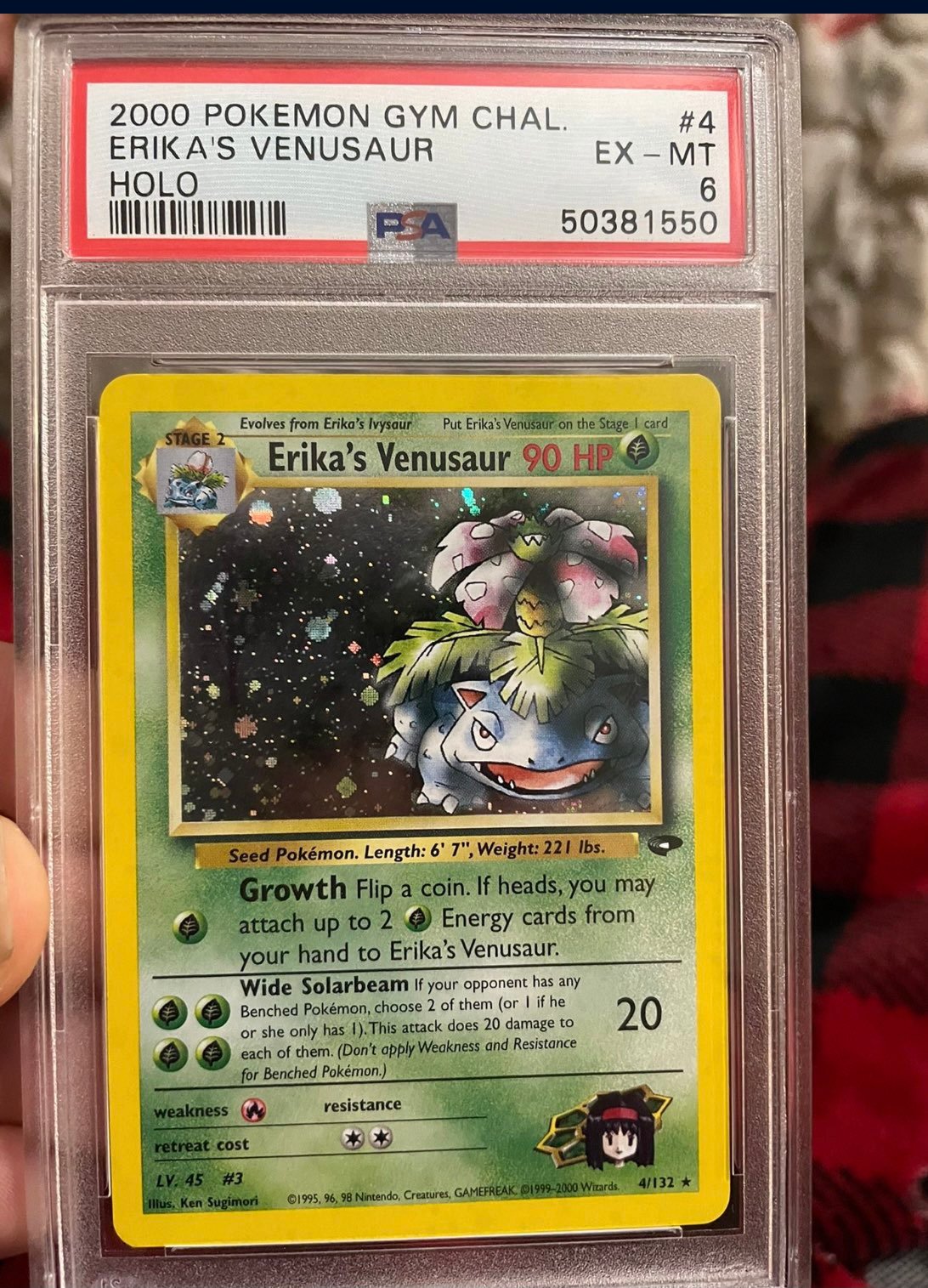 Erikas venusaur 4 132 holo psa 6