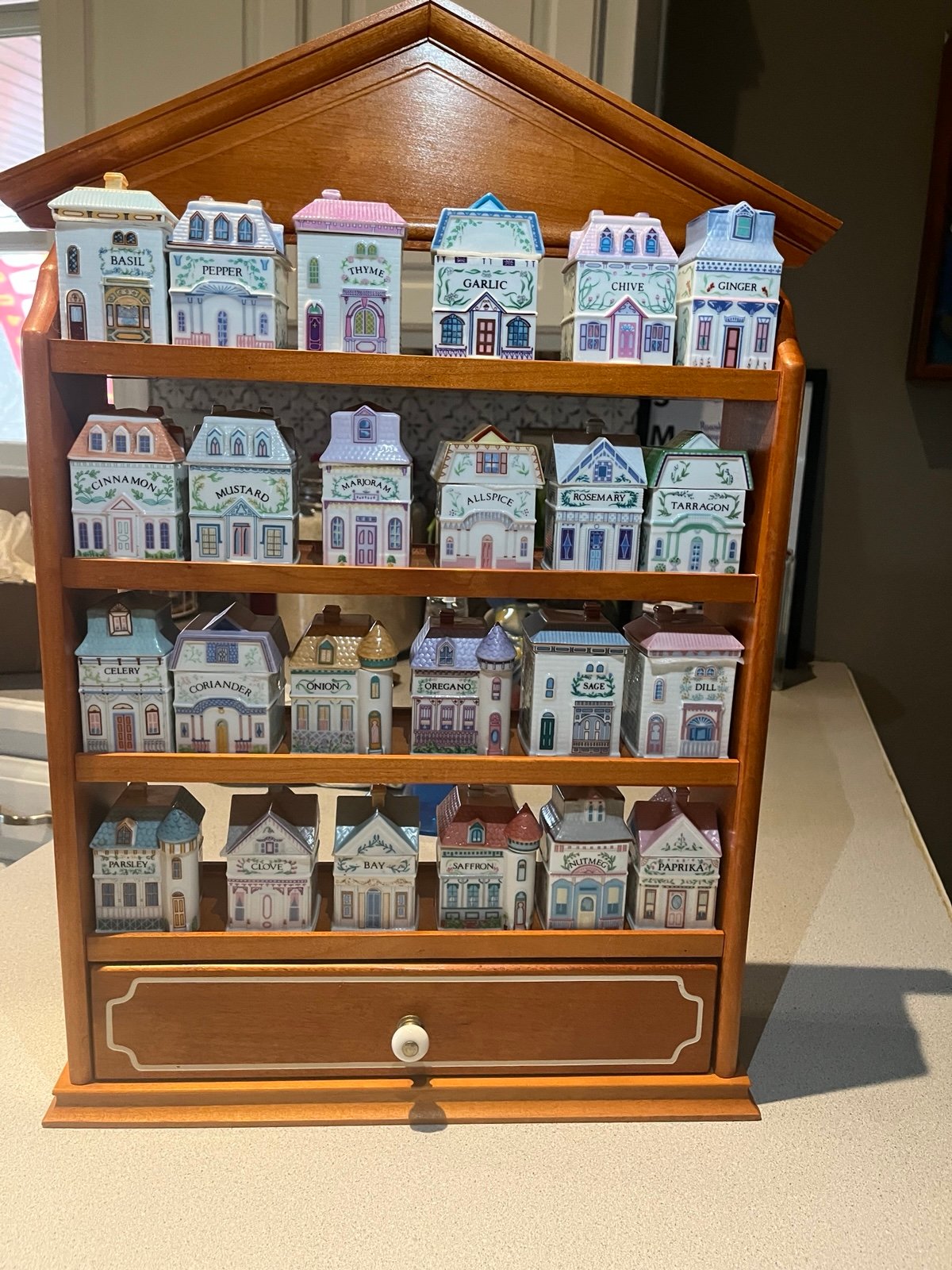 Lenox Spice Village set with rack 1989 set
