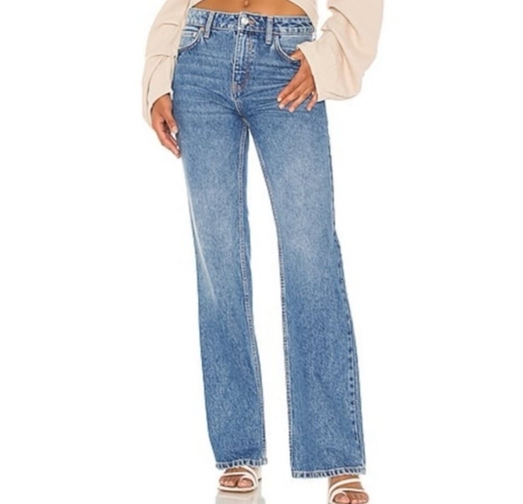 Free People | We The Free Laurel Canyon Flare Jeans Wilson Blue OB1153189