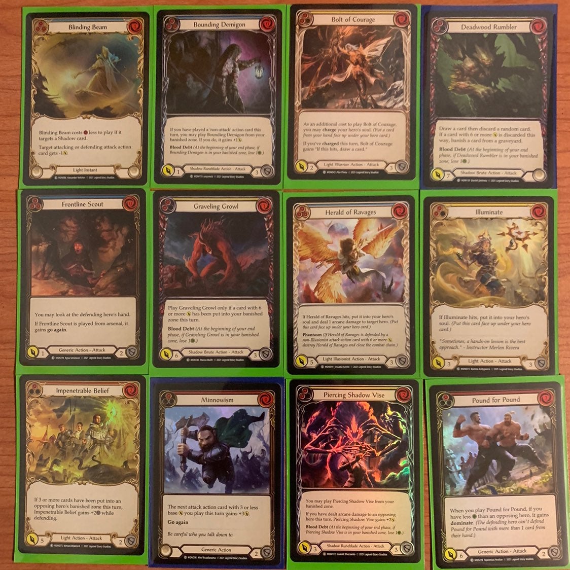Flesh and blood rainbow foil card bulk