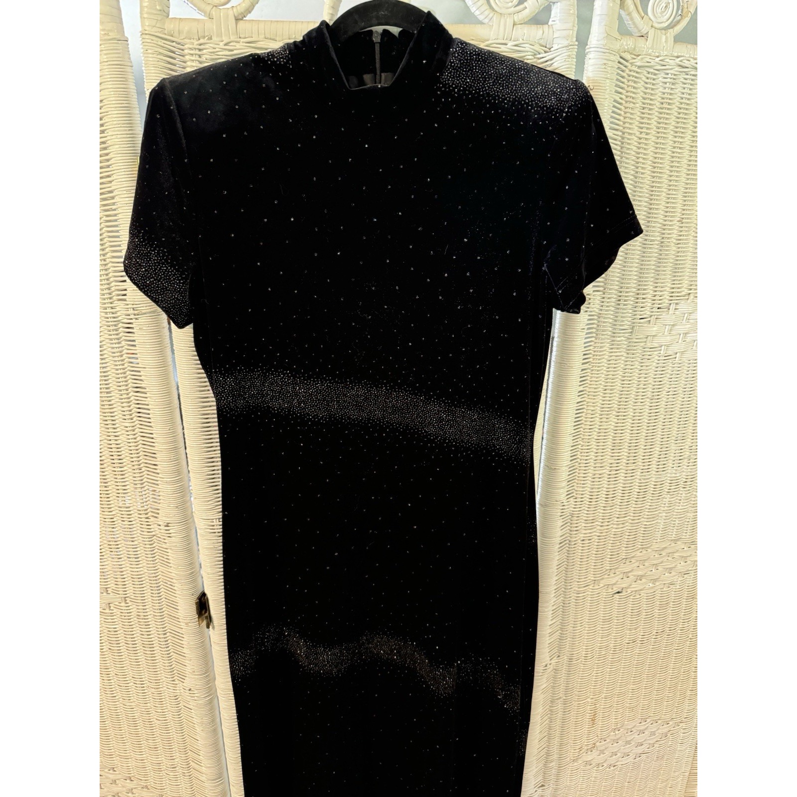 Jessica Howard Vintage Dress Black Floral Romantic Whimsygoth Fairy Size 12 Prom