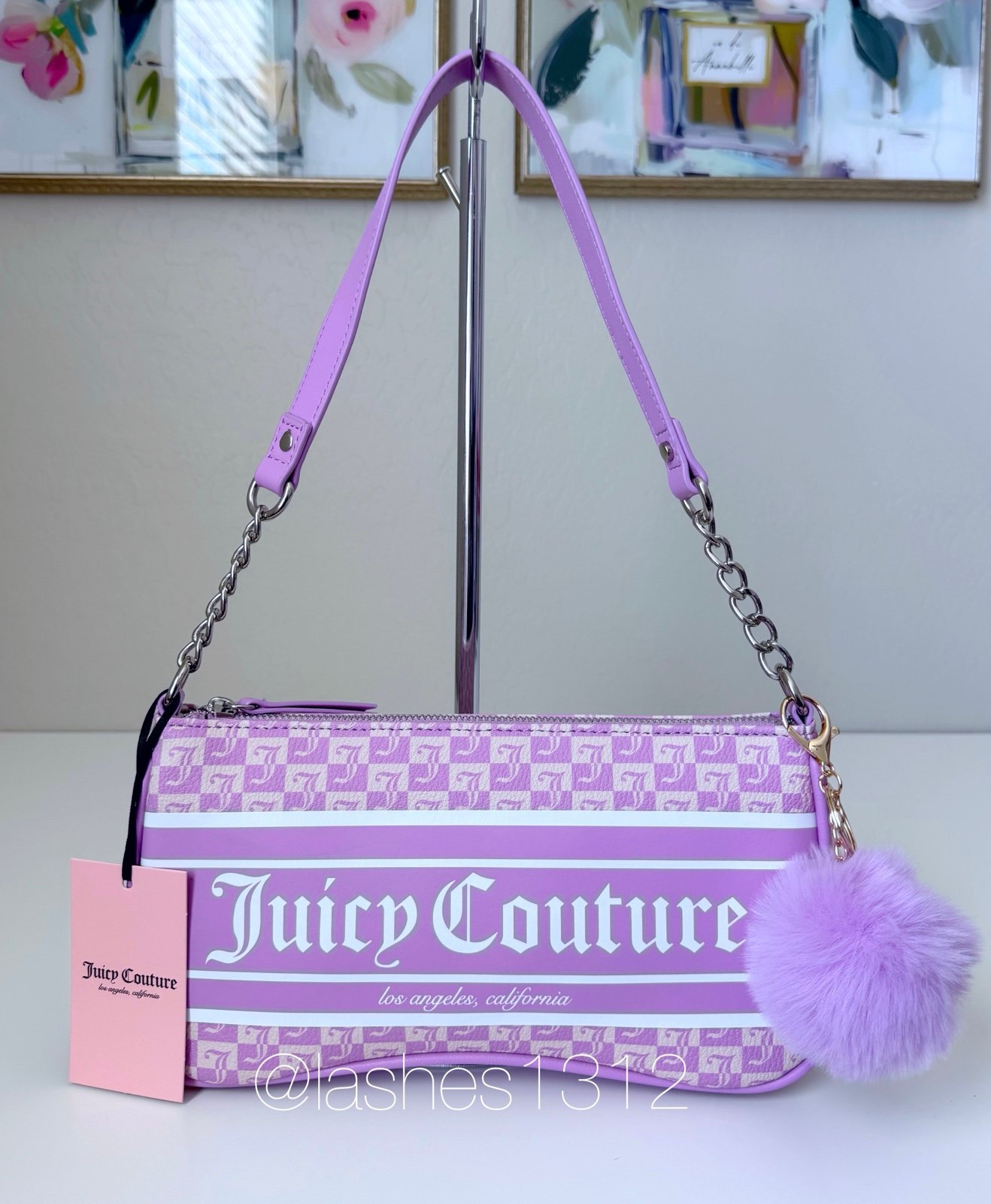 JUICY COUTURE Bag Fashionista Shoulder Purse - Purple