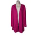 St.John Ribbed Open Cardigan in Hot Pink Size M