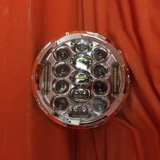 7″ 75W CHROME Projector HID LED Light Bulb Headlight Motorcycle For Harley