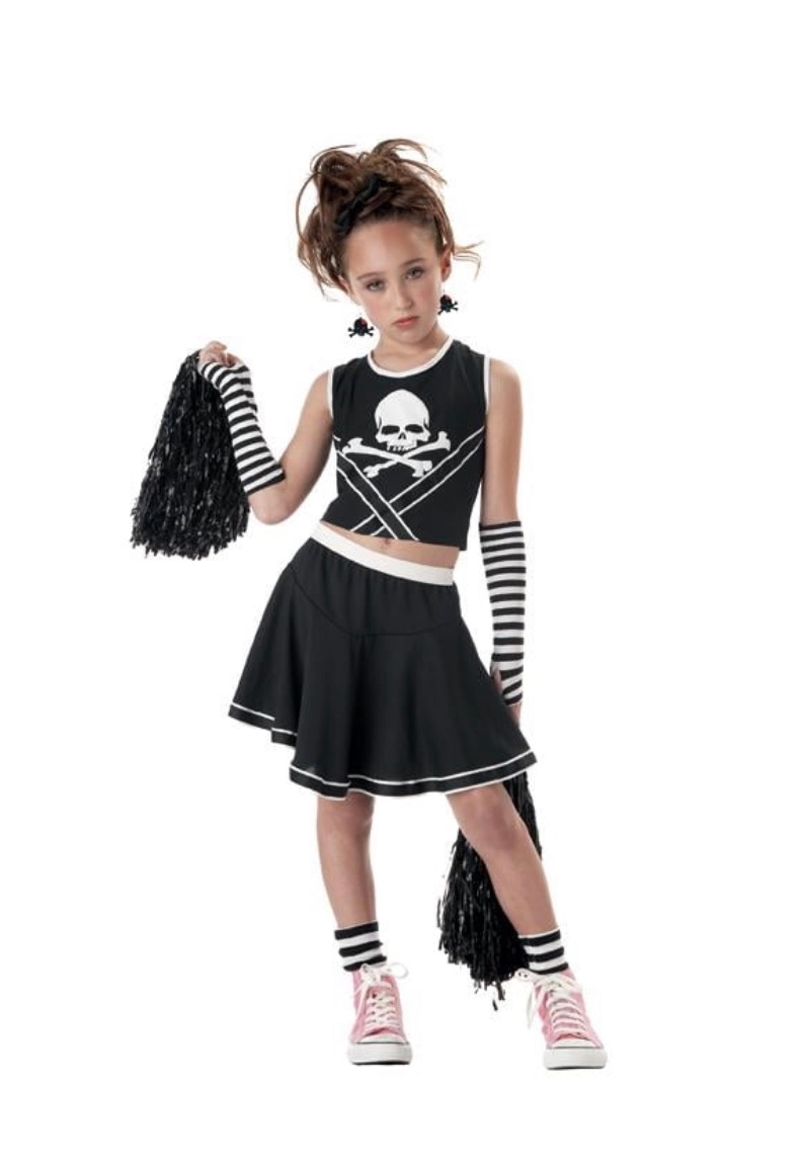 PUNK CHEERLEADER SKULL California Costume Collection - Child XL
