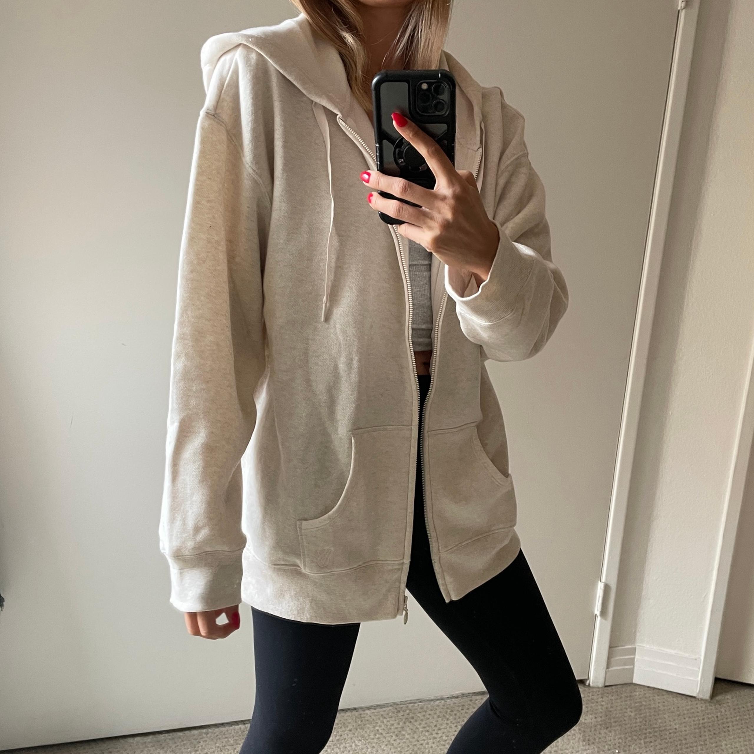Victoria's Secret Off-White Zip-Up Hoodie
