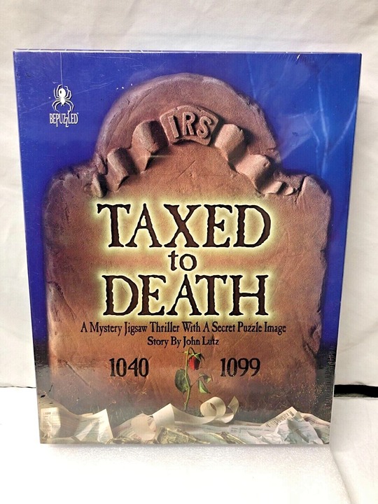 Taxed to Death A Mystery Jigsaw Thriller With A Secret Puzzle Image 1000 Piece
