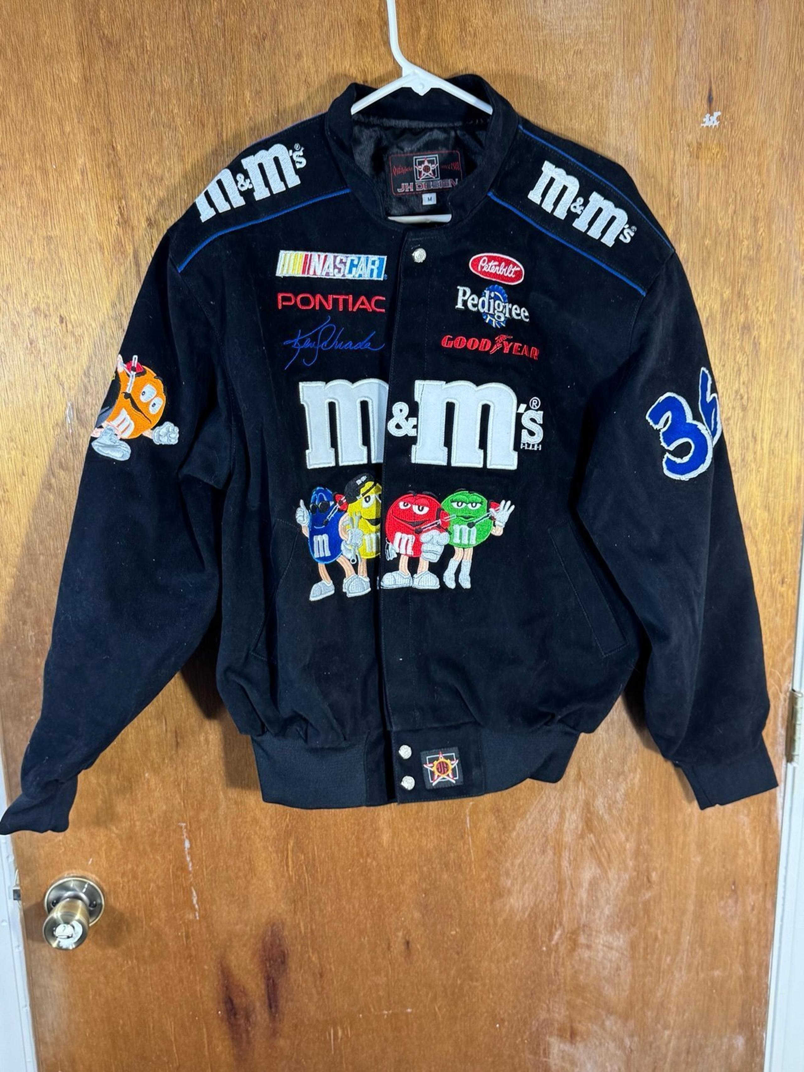 Vintage JH Design Ken Schrader #36 Nascar M&M Racing Team Jacket Medium