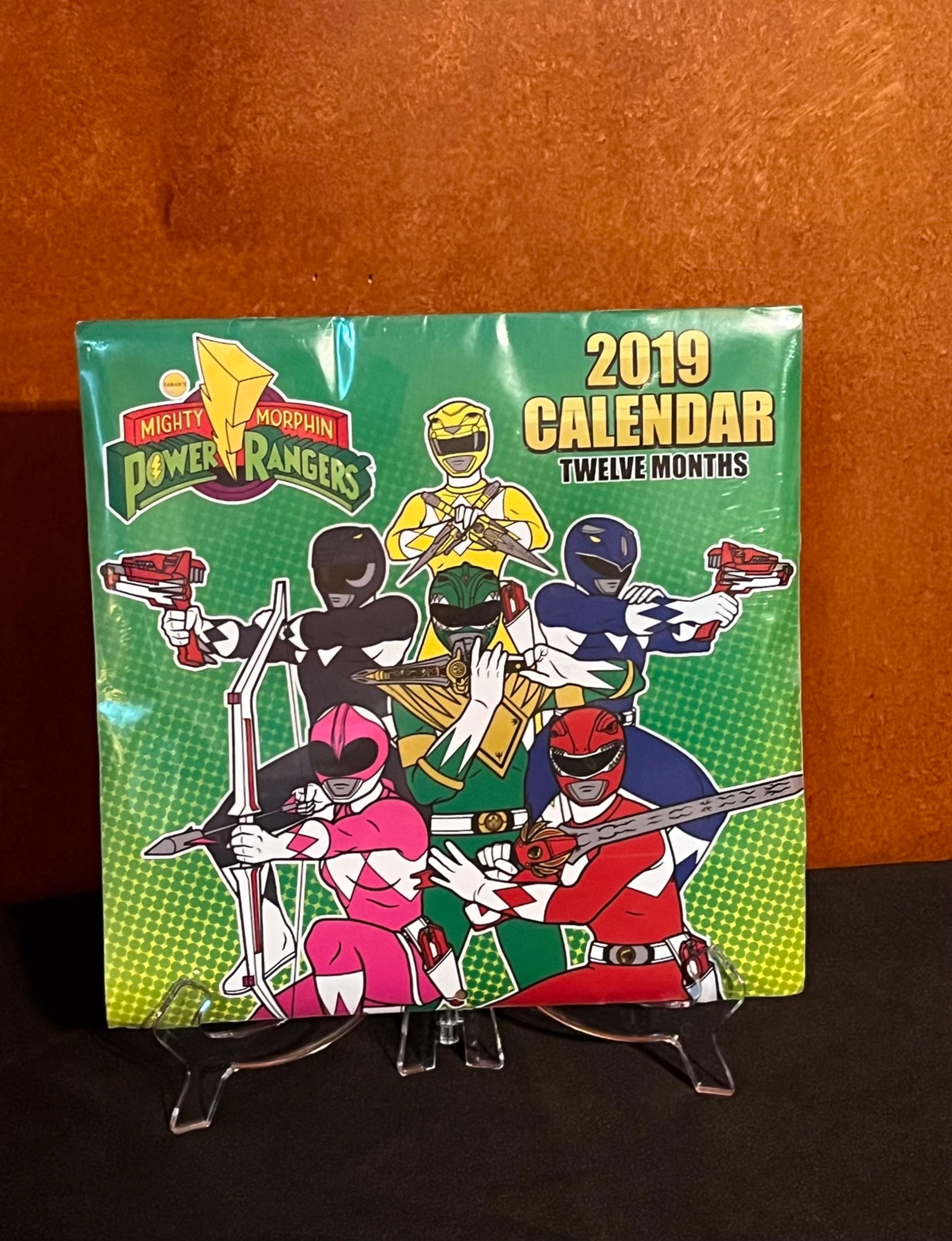 Classic Mighty Morphin Power Rangers 2019 12-Month Wall Calendar 10" x 10"  NEW