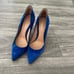 Gianvito Rossi blue suede pumps