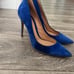 Gianvito Rossi blue suede pumps