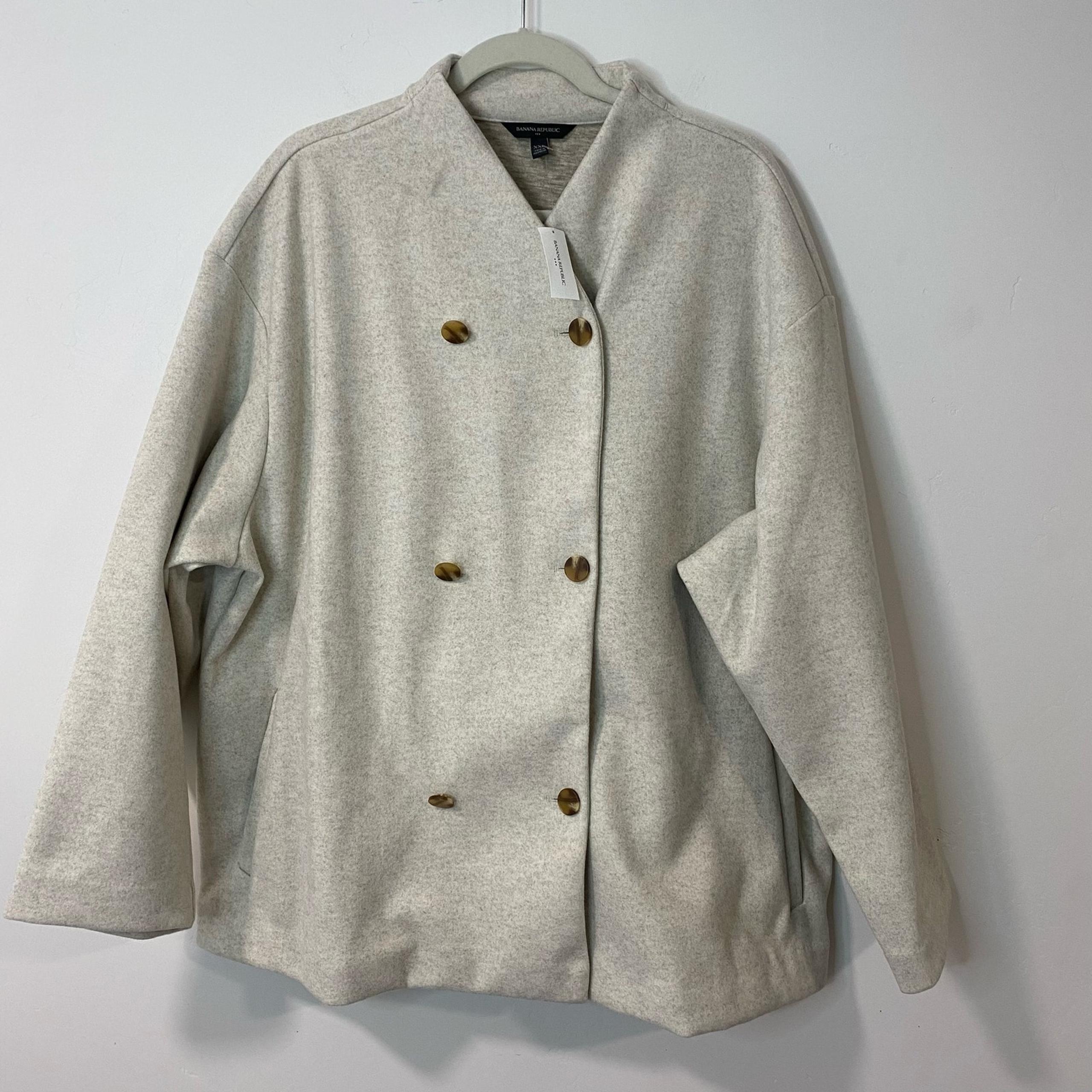 Banana Republic Brushed Jacket Double Breasted Blazer Gold Buttons NEW XXL