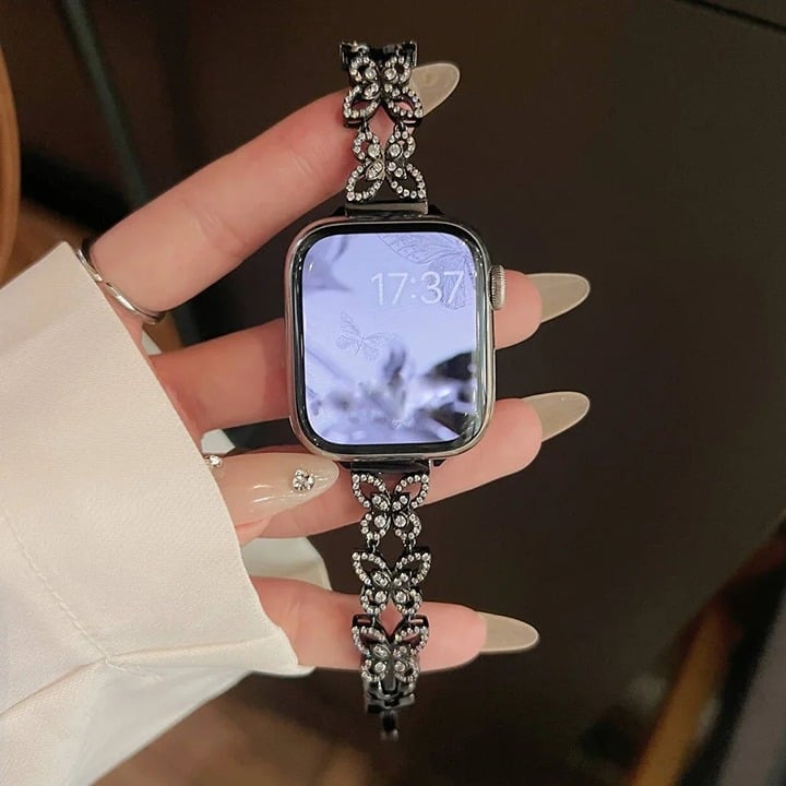 Only Band Luxury Women Bracelet for Apple Watch Strap 38/40/41mm Stainless Steel