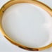 18K Gold Plated Mother Of Pearl Crystal Accents Bangle Bracelet stainless steel