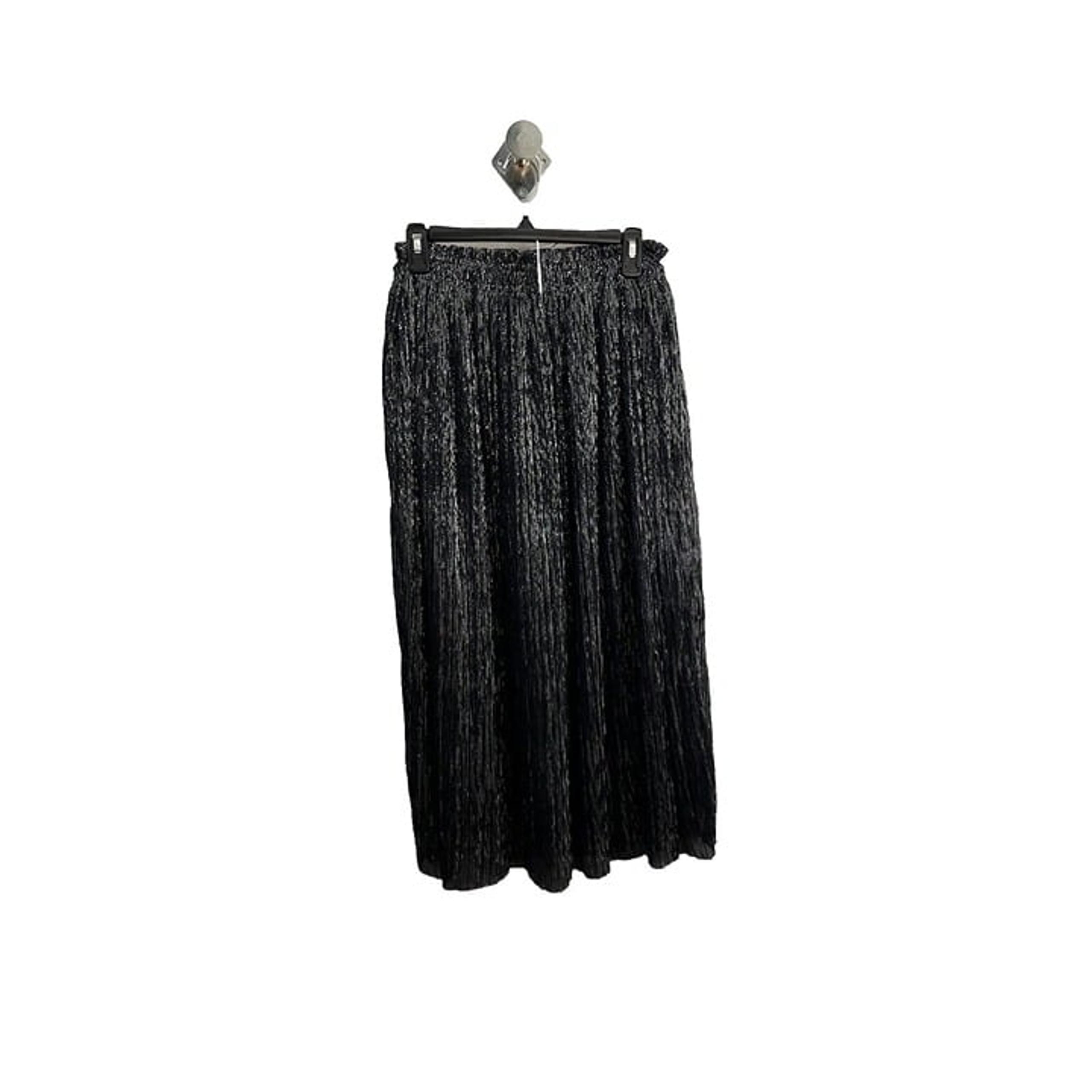 Metallic Midi Skirt Size M Elastic Waist Pull On - Banana Republic