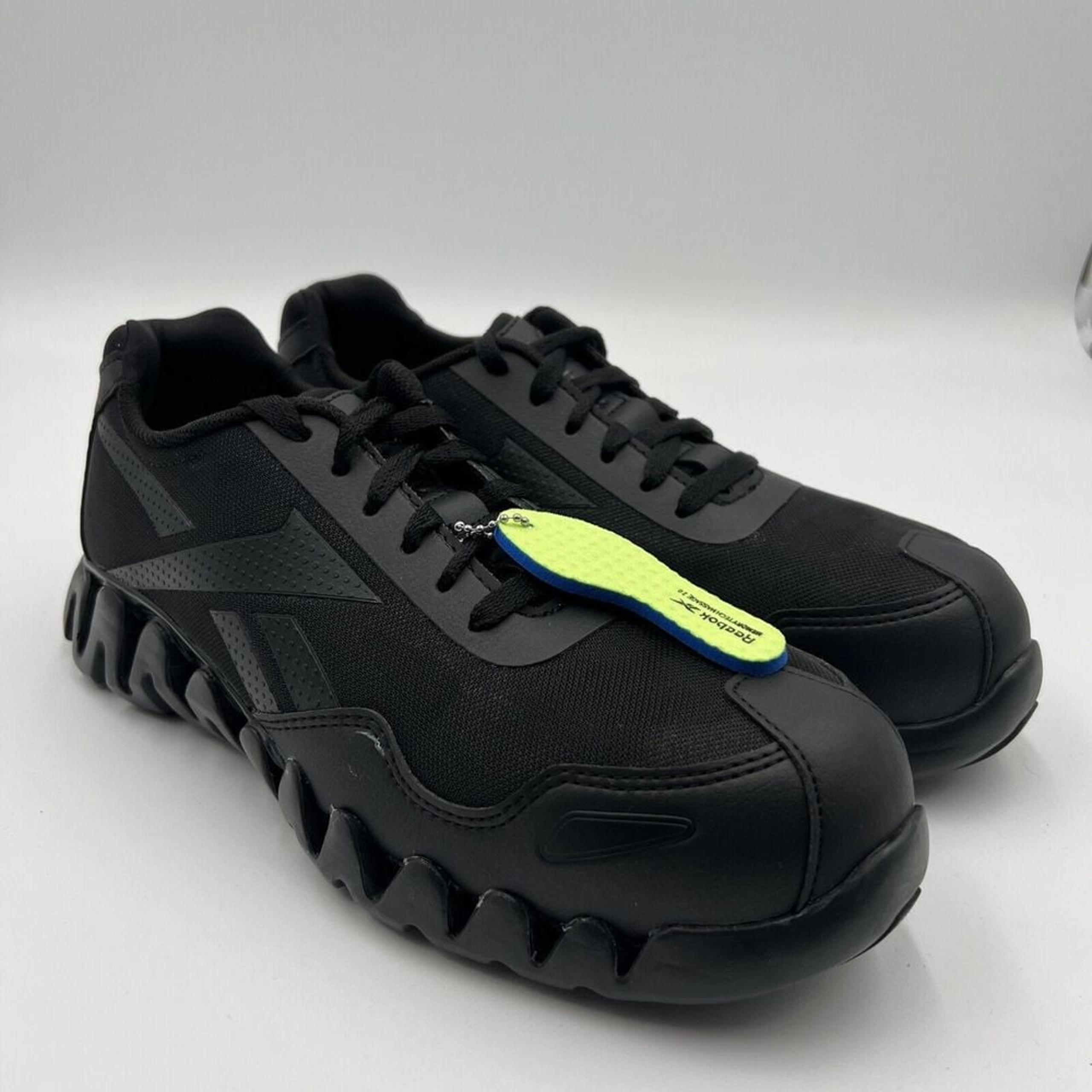 Reebok Black Zig Pulse Women's 12 Men's 10 Work Shoes Sneaker Composite Toe NWOB