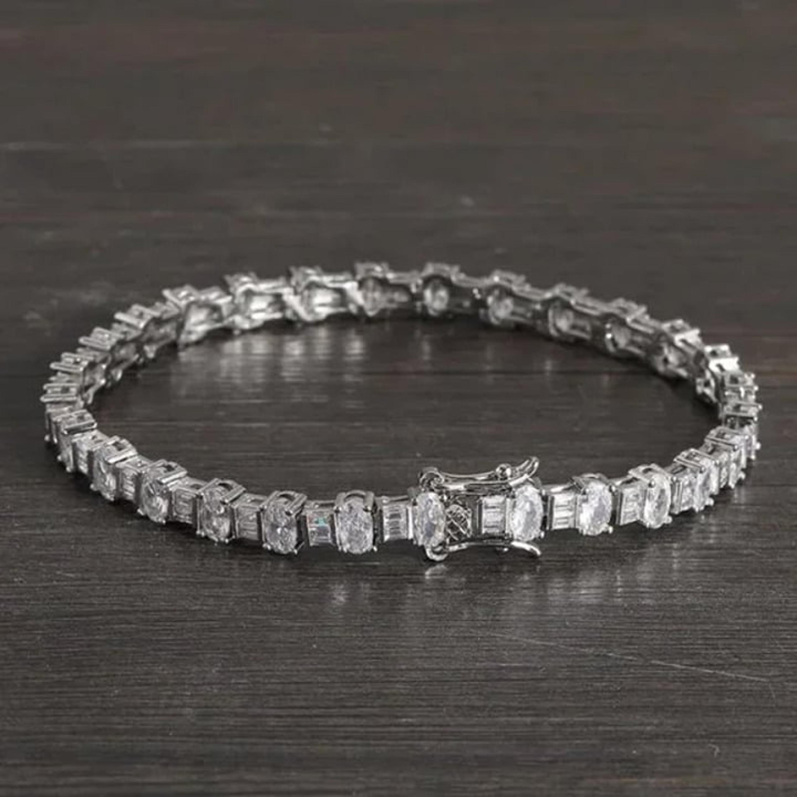 2ct Diamond 7" Womens 14K White Gold Tennis Bracelet 14 Karat Silver Jewelry NEW