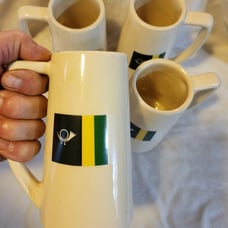 1976 Stag Beer Brewery (Set of 4) Bicentennial Mugs ☆ Belleville Illinois ☆ VTG