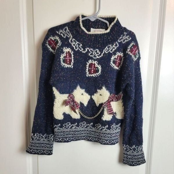 HEARTWORKS Vintage Scottie Dog Sweater