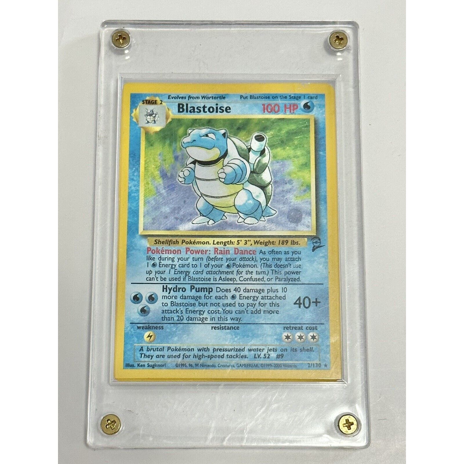 Pokémon TCG Blastoise Base Set 2/102 Holo Unlimited Holo Rare