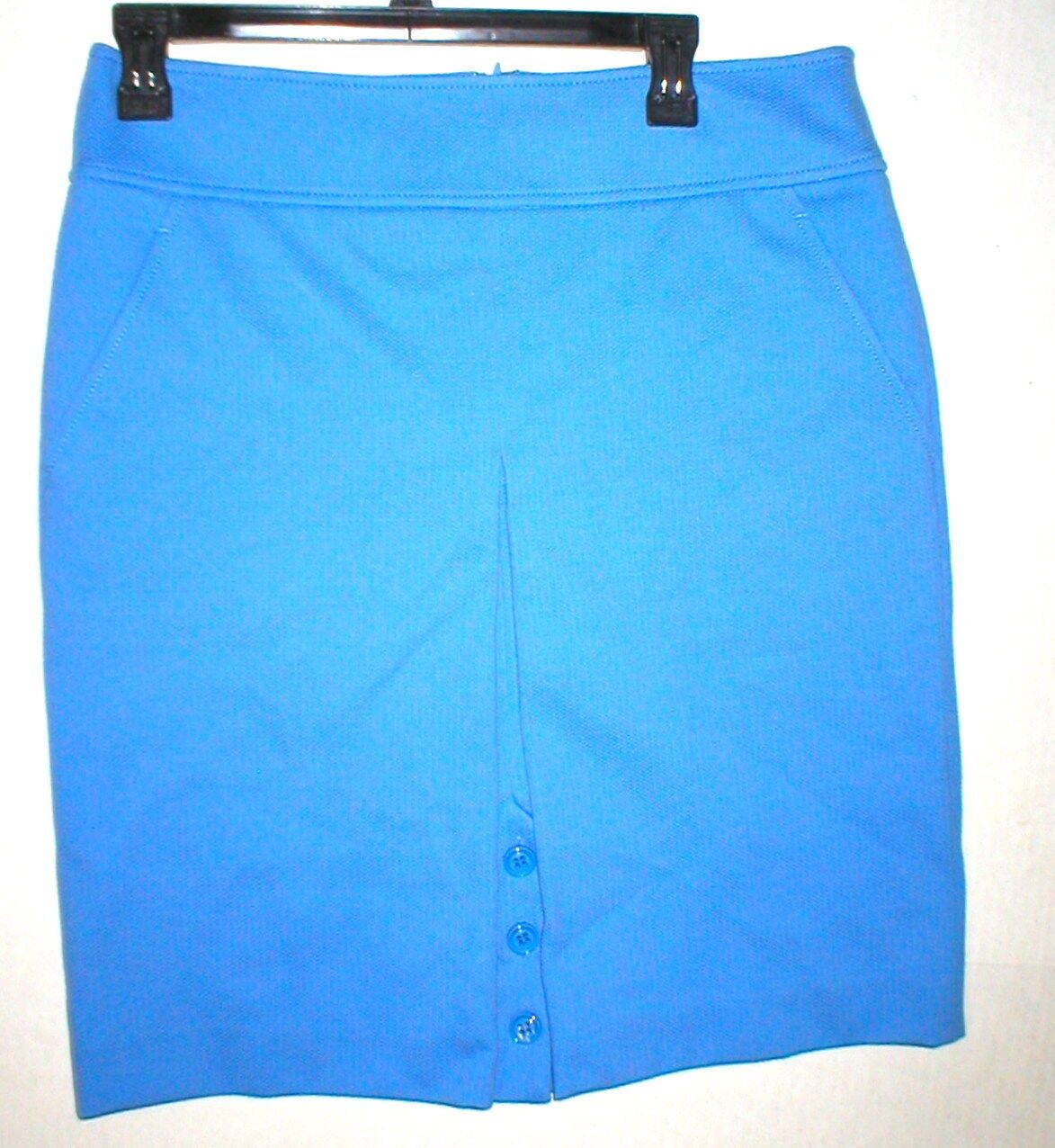 NWT 348 Worth New York 4 Womens Skirt Cornflower Blue Bright Textured USA Work