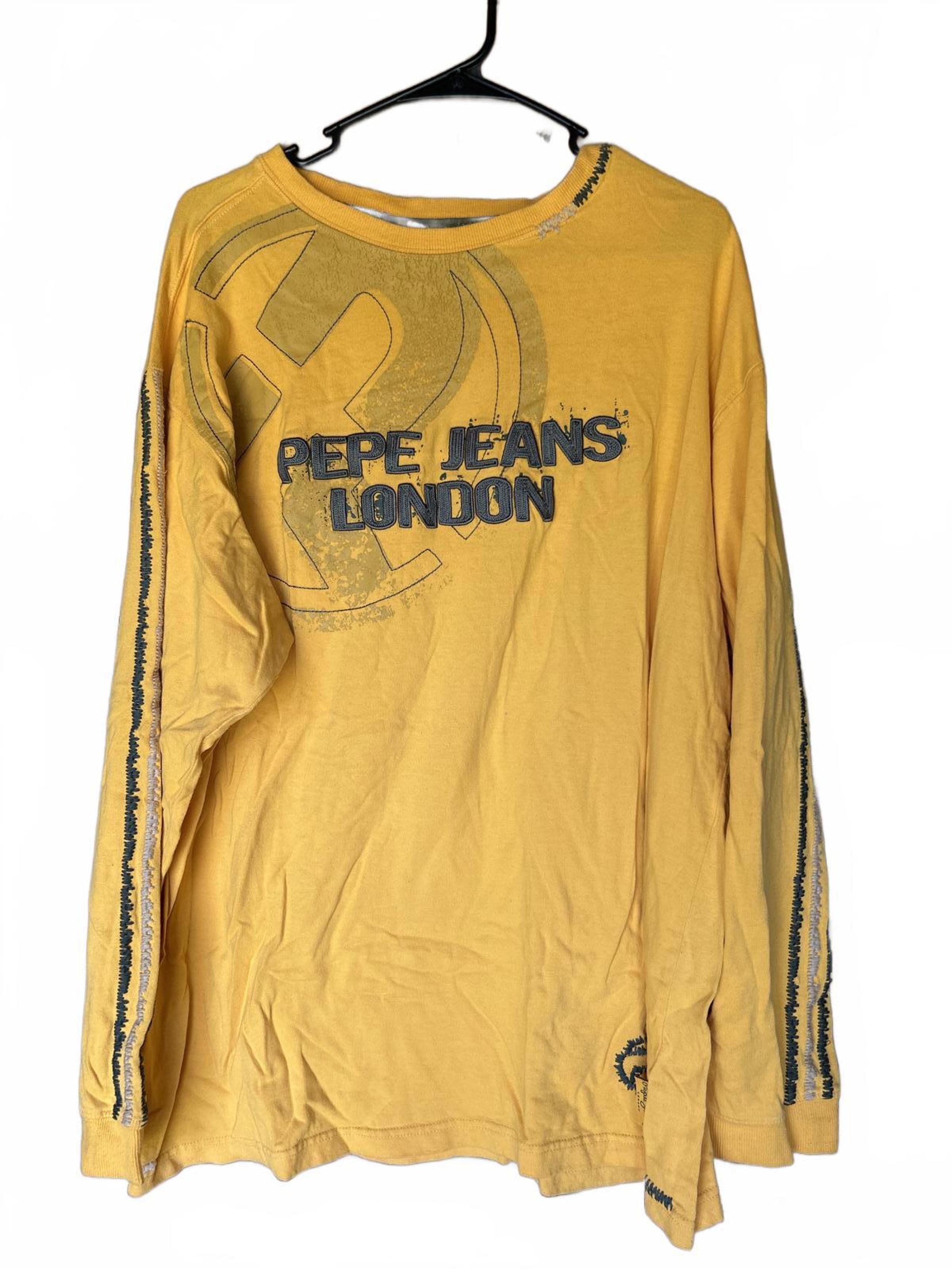 Pepe Jeans London Long Sleeve Tee - Stylish Yellow XL