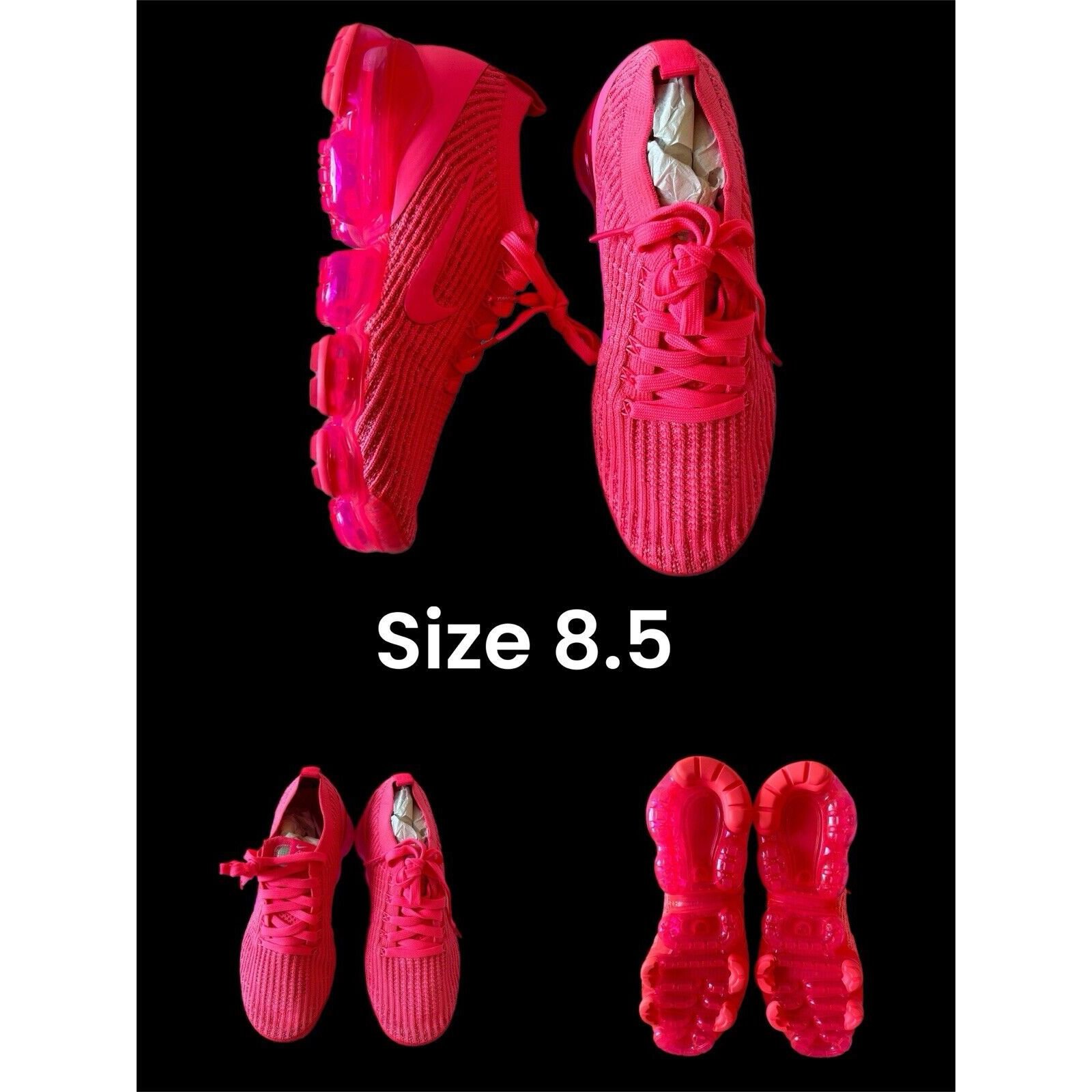 Nike Air Vapormax Flyknit 3 Triple Digital Pink CT1274-600 Womens Sz 8.5 BNIB!