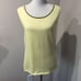 Escada Top Sweater Tank Thin Knit Sleeveless Yellow Wool Size 42, US size L
