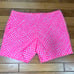 NWT Lilly Pulitzer Arabeth stretch Short Love Potion Pink check me out size 2