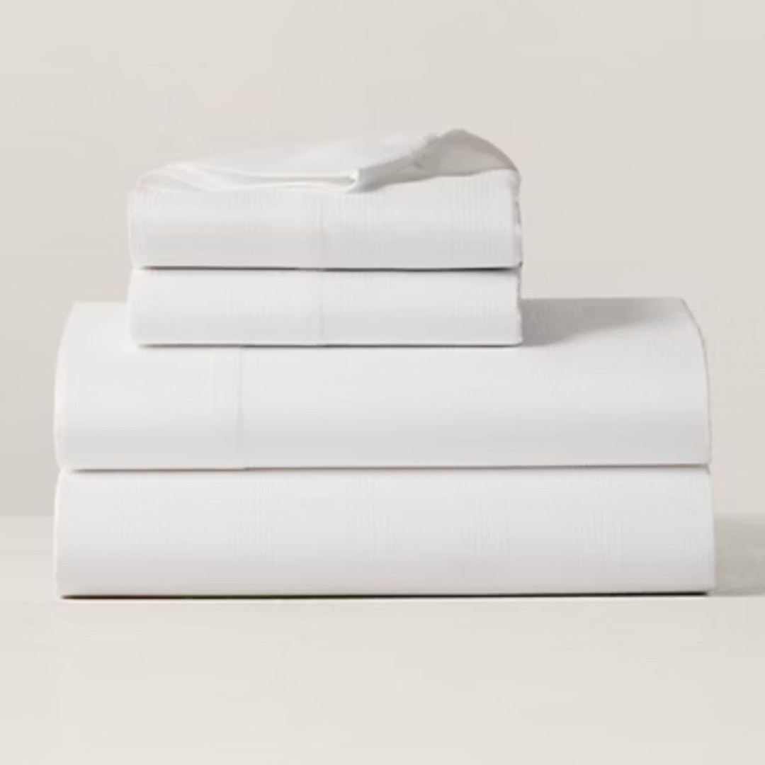 NWT Ralph Lauren King Fitted Sheet Lovan Studio White Organic Cotton