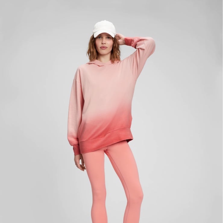 NWT GAP Oversized Tie-Dye Hoodie Color: Pink Dip Dye PRODUCT DETAILS Soft knit.