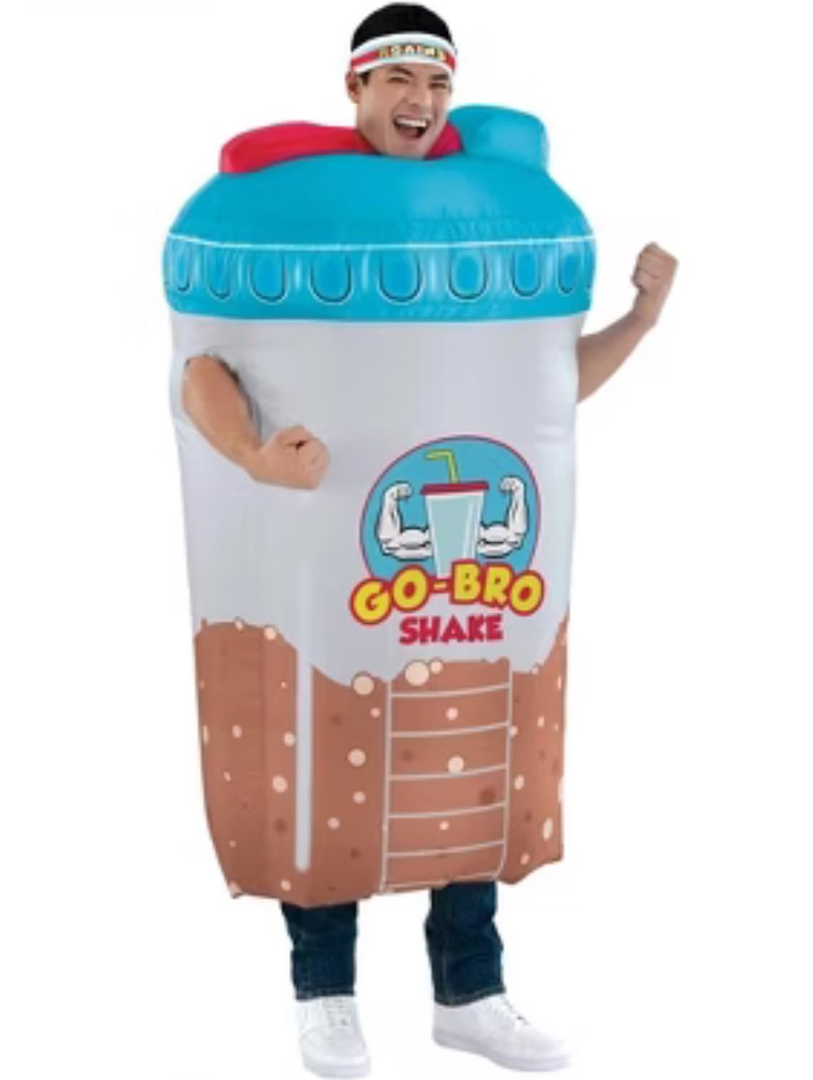 Amscan Inflatable go bro shake adult costume. NWT standard fits up to size 44