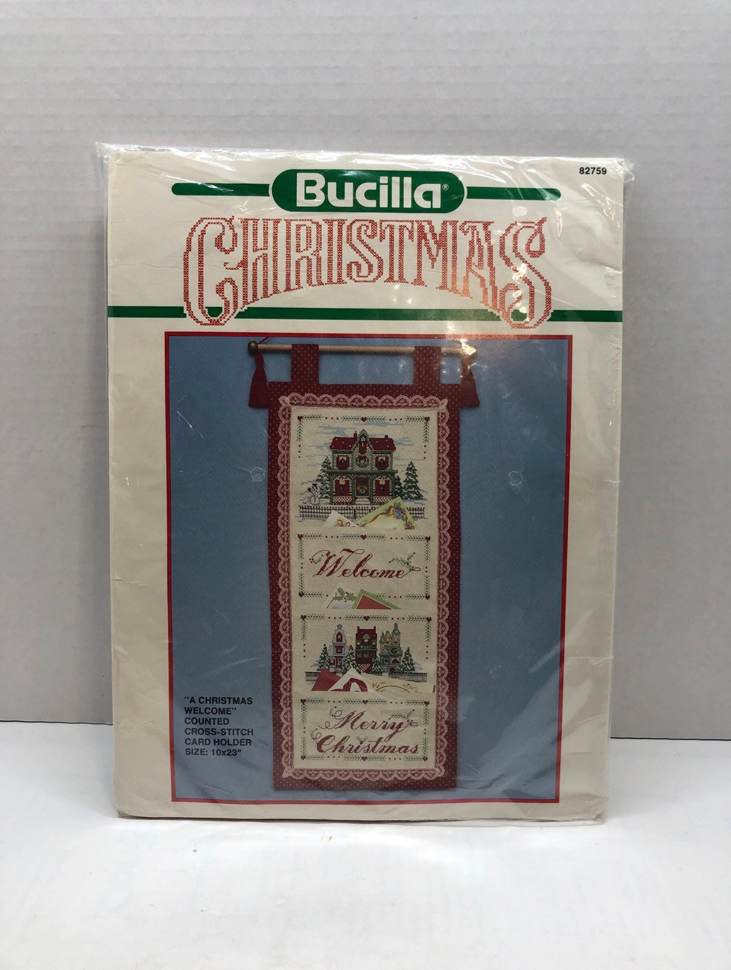 Counted Cross Stitch Christmas Card Holder Kit 82759 - Bucilla