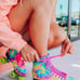 Catching Wind cosmic Tie Dye Roller Skates 9
