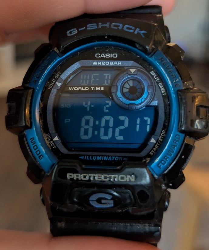 Casio Men's G8900A-1CR G-Shock Black and Blue Resin Digital Sport Watch