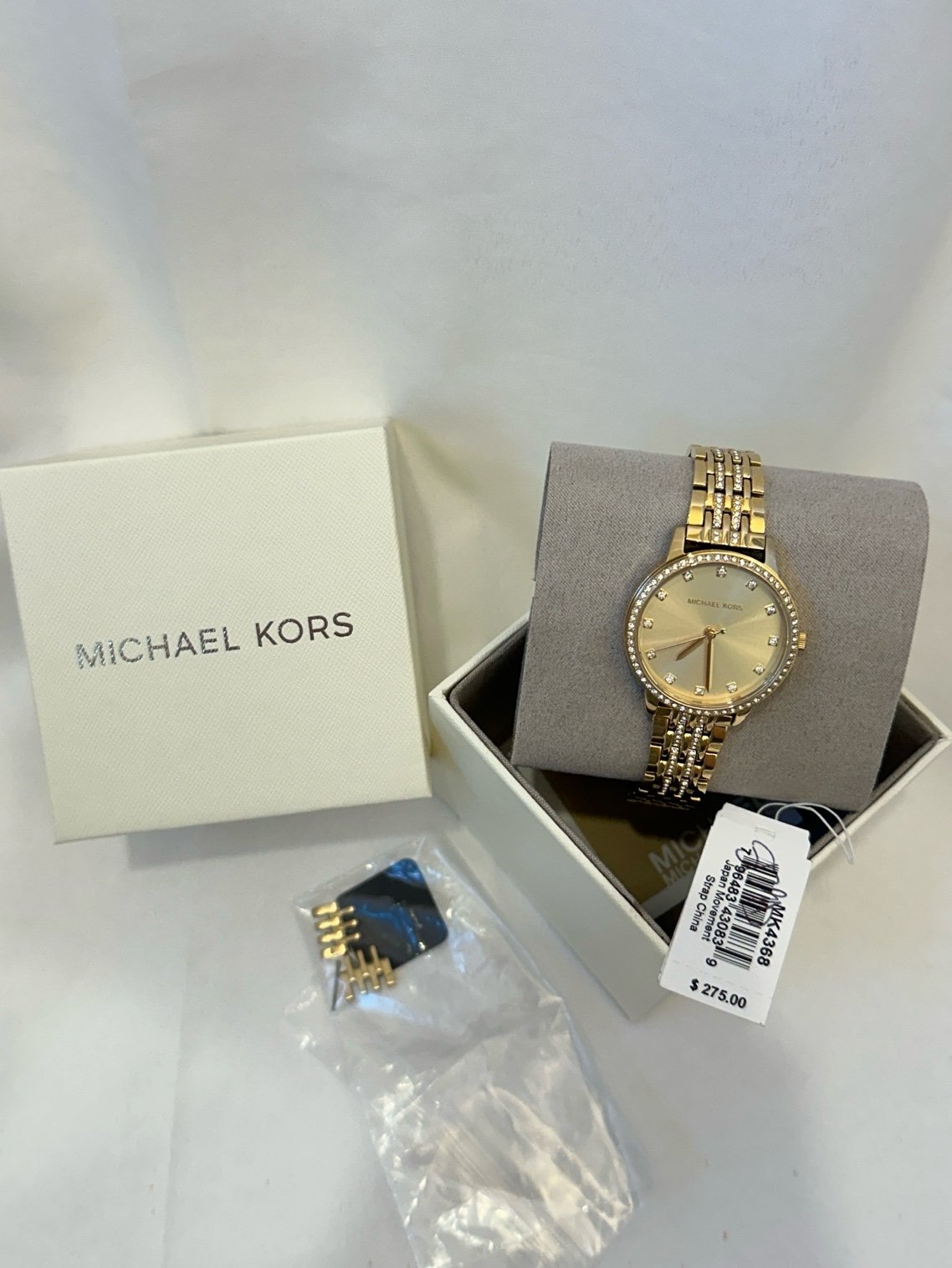 Michael Kors Women's Melissa Gold-Tone Stainless Steel Bracelet Watch