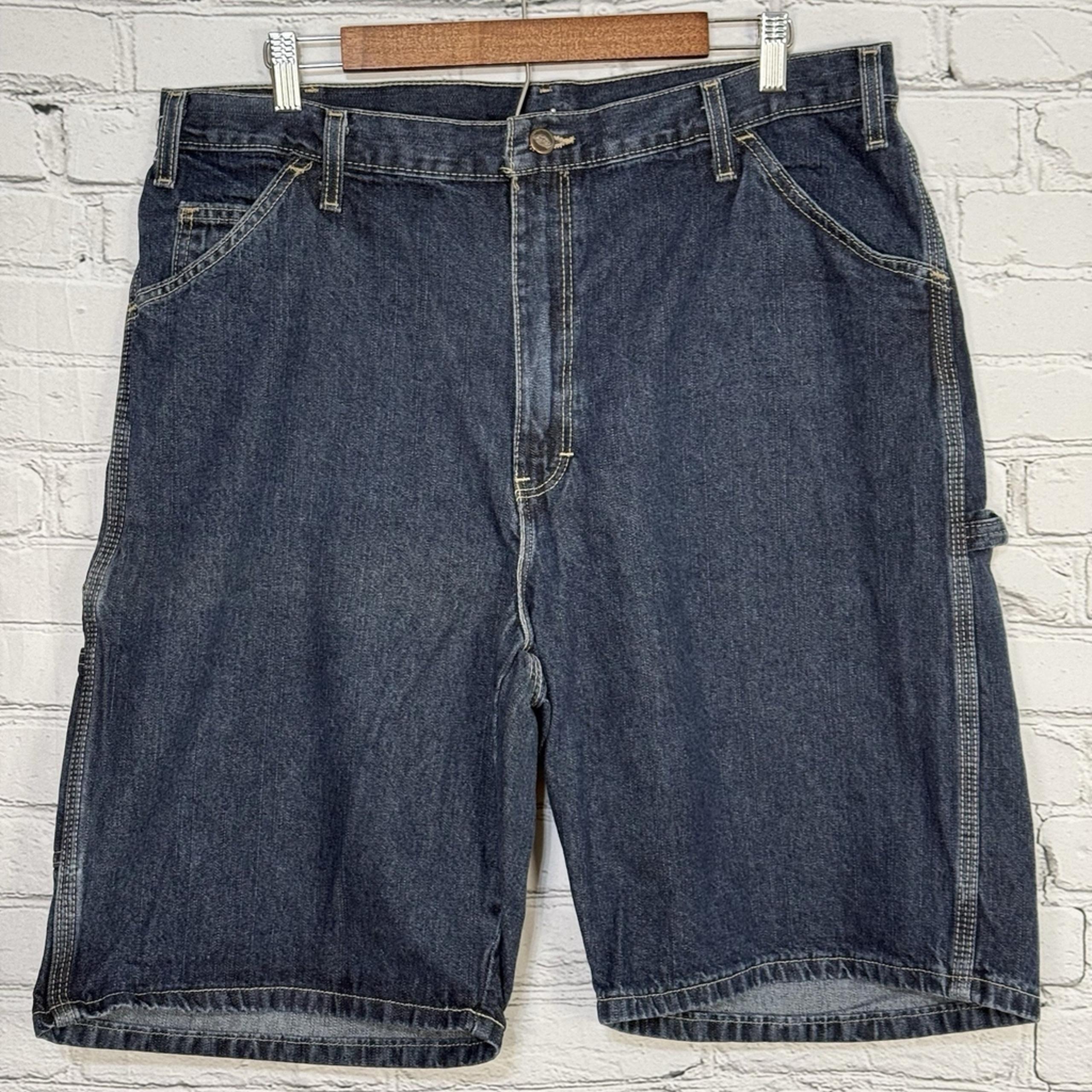 Dickies Carpenter Denim Shorts Mens 36 Relaxed Fit Workwear Utility DX200SMD