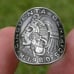 Ring 1980 Aztec Warrior Mexican centavos coin sterling silver band