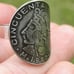 Ring 1980 Aztec Warrior Mexican centavos coin sterling silver band