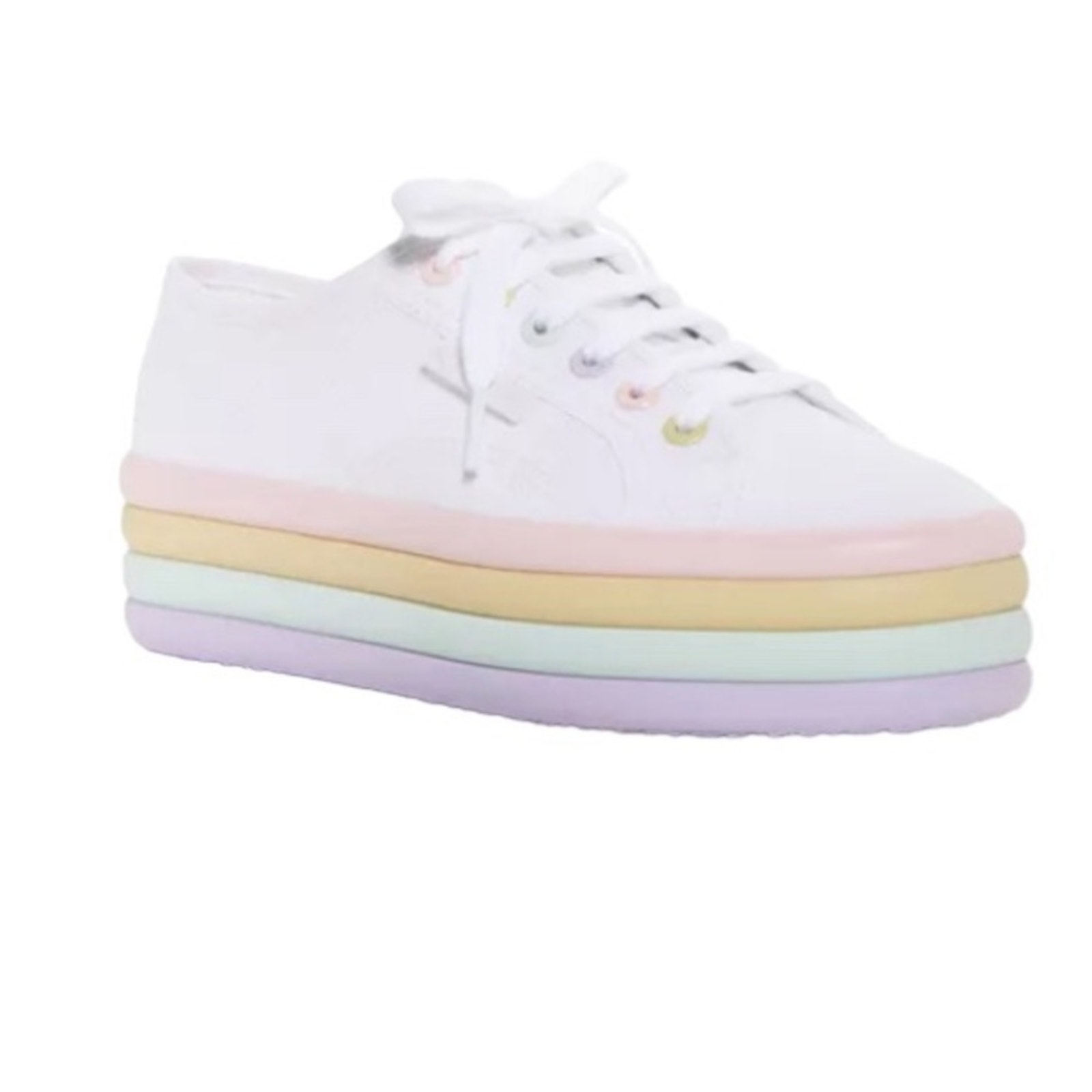 NWT! Superga Women's Candy Platform Low Top Sneakers