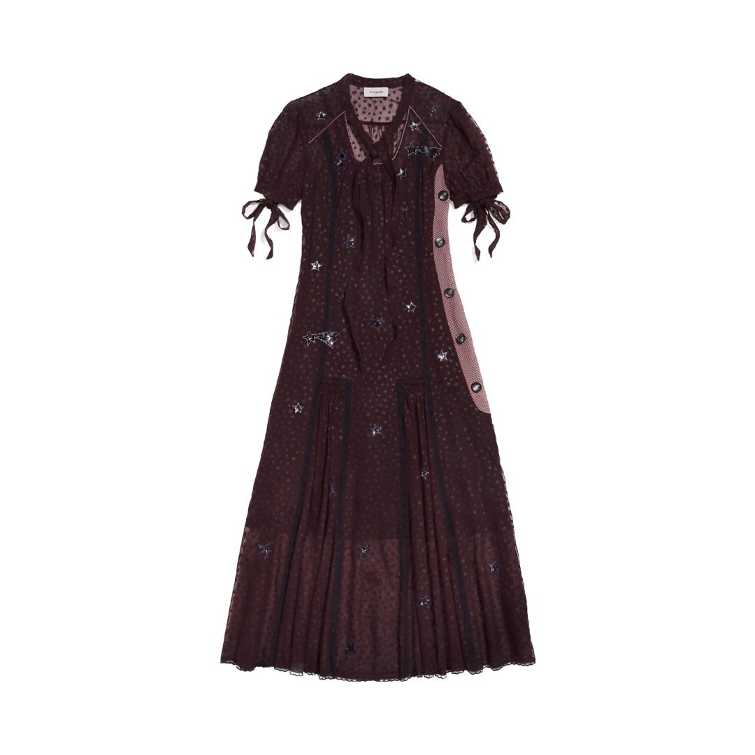 COACH LONG STAR PRINT DRESS