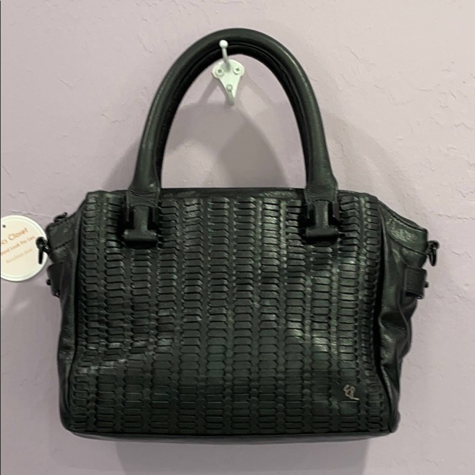Elliott Lucca Black Leather Woven