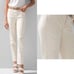 White House Black Market Everyday Denim Tonal Beaded Straight Leg Pants Cream 6
