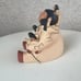 Vintage Native American Navajo Storyteller Figure Pottery Signed Nandi.