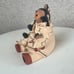 Vintage Native American Navajo Storyteller Figure Pottery Signed Nandi.