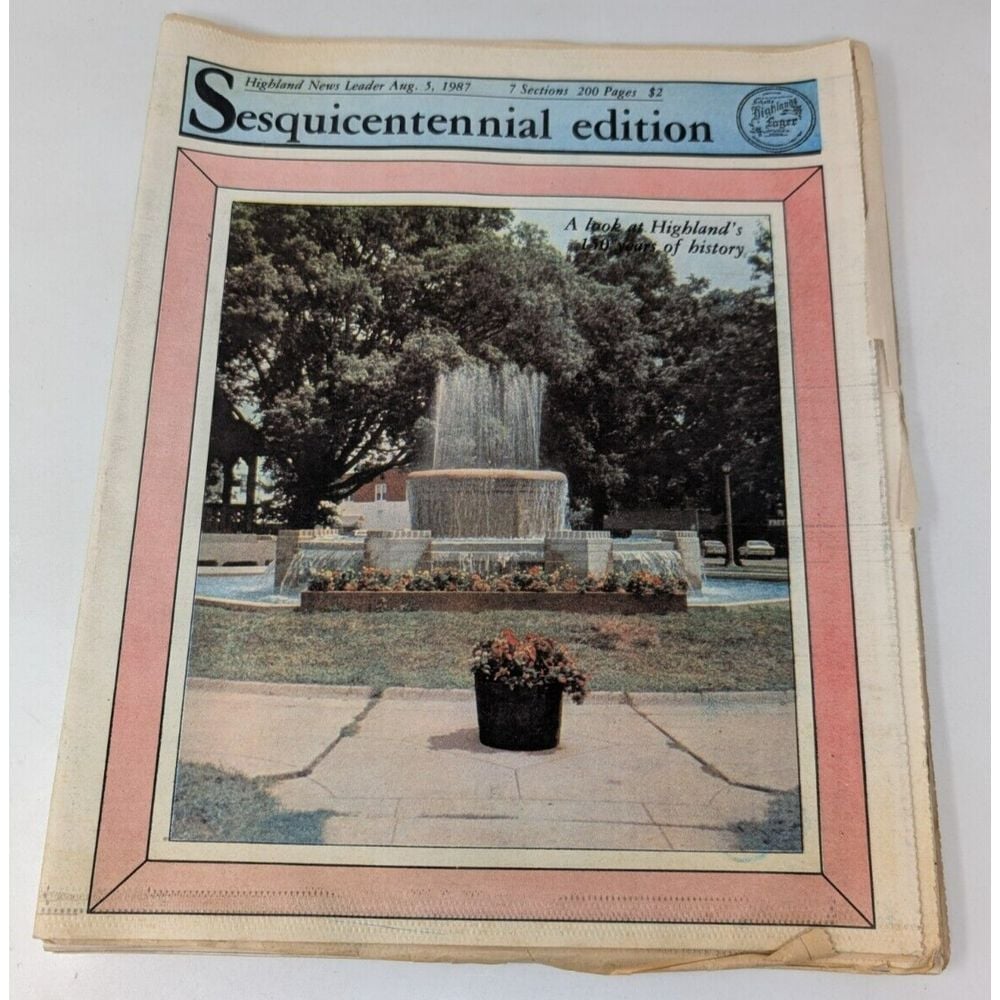 Highland Illinois Photos Genealogy History Newspaper Book News Leader 200 Pages