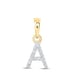 Real Diamond Pendant 10K Gold Initial A