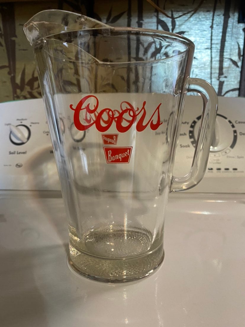 Coors Banquet Glass Beer Pitcher