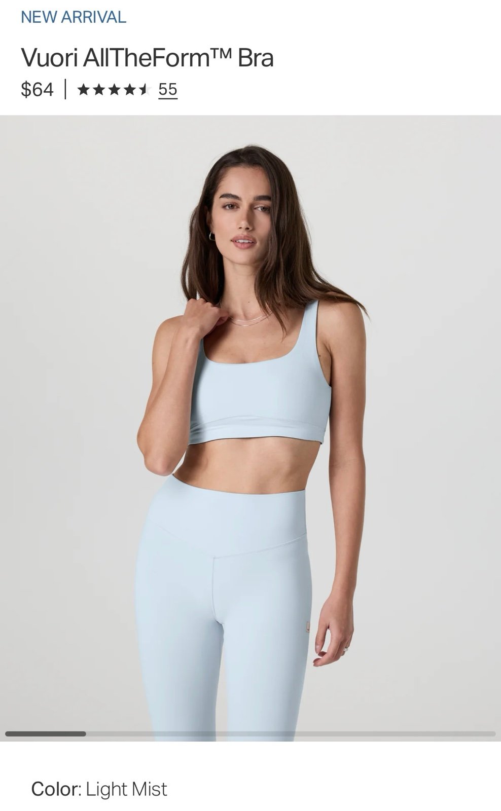 Vuori AllTheForm™ Bra Size Small