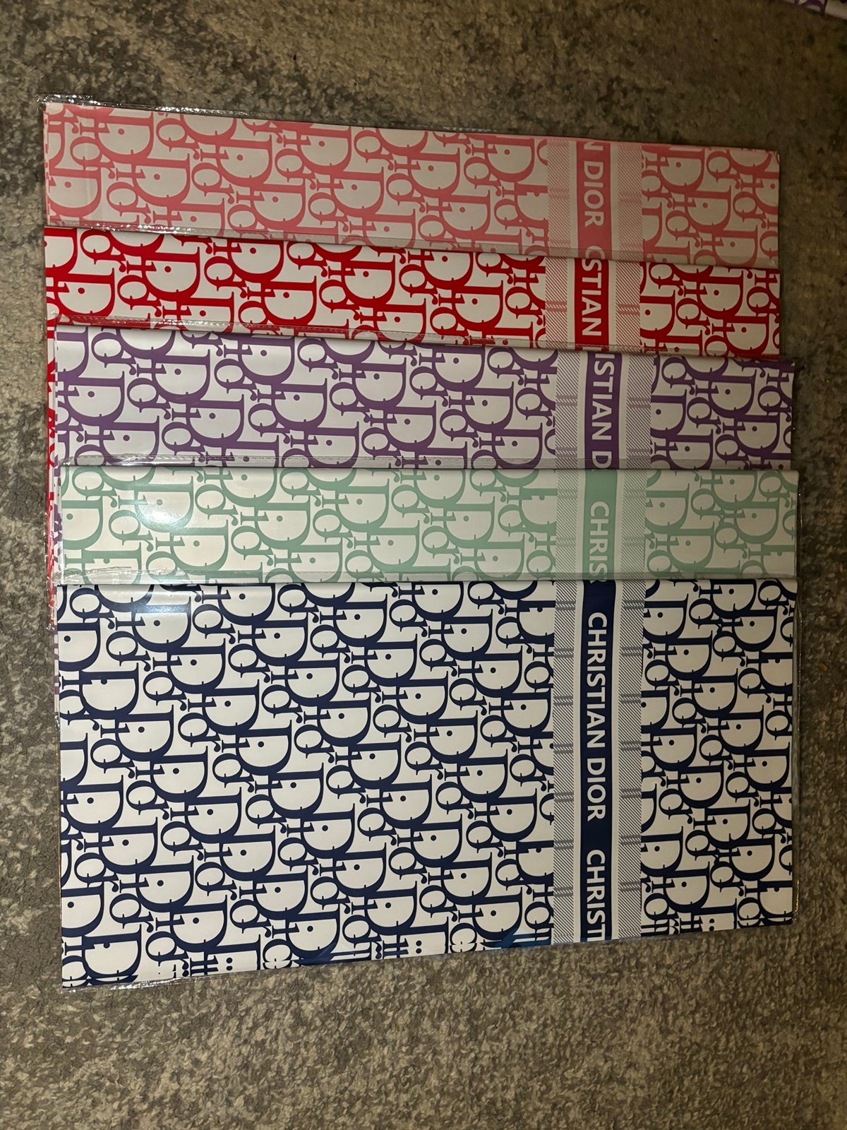 100 SHEETS/ 5 PACK OF DIOR WATERPROOF KOREAN FLORAL WRAPPING PAPER